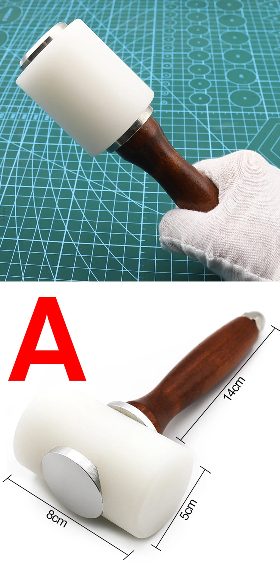 Professional Leather Carve Hammer, For Leathercraft Punch, DIY Tool