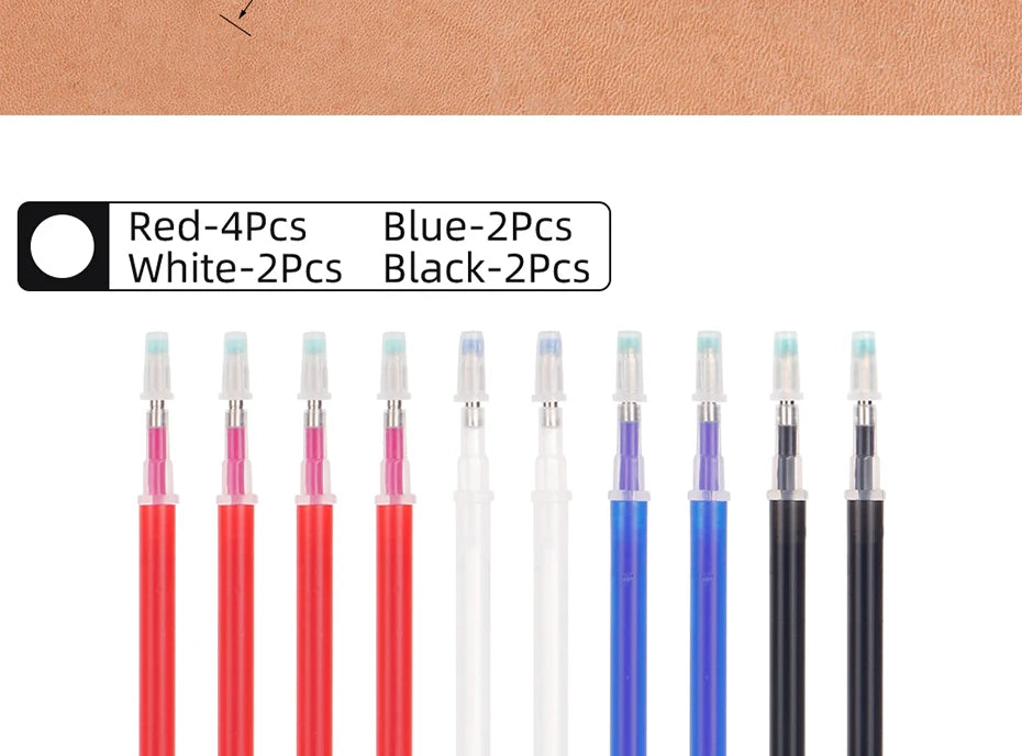 10 Pieces Heat Erasable/Water-soluble - Fabric/Leather Marking Pens